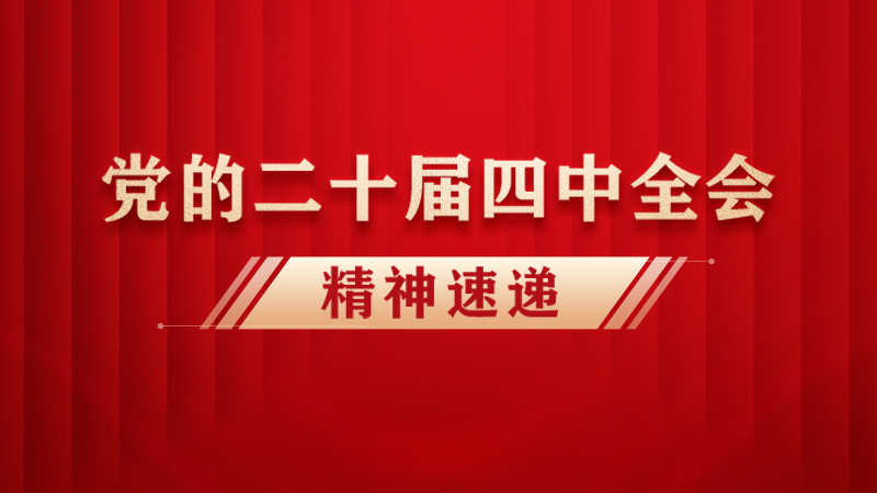 党的二十届四中全会精神速递